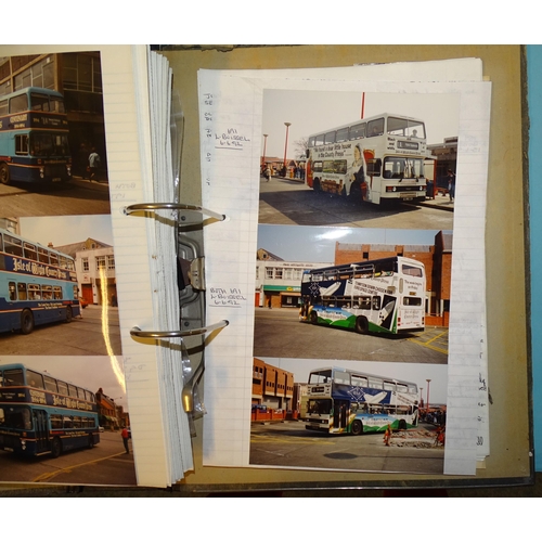 377 - A collection of black & white and colour photographs of buses and coaches, 1950's to 1990's, mai... 