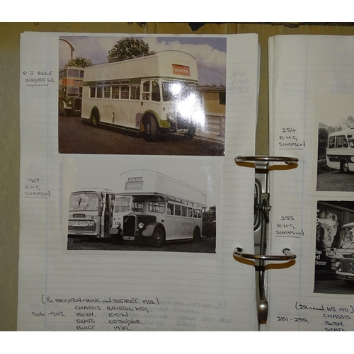 377 - A collection of black & white and colour photographs of buses and coaches, 1950's to 1990's, mai... 