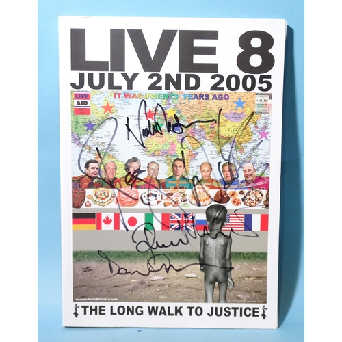 498 - A Pink Floyd signed Live 8 programme held at Hyde Park July 2nd 2005, signed on the cover by Roger W... 