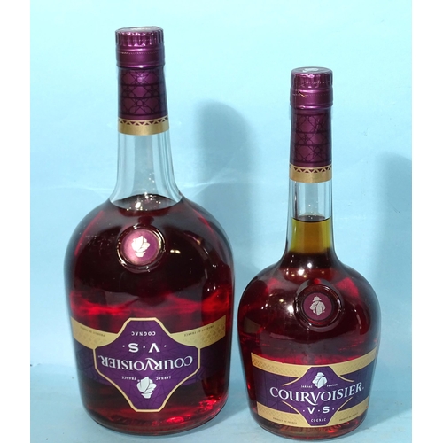 507 - Courvoisier VS Cognac (x1), 40% 1.5L and a similar bottle, 70cl, (2).