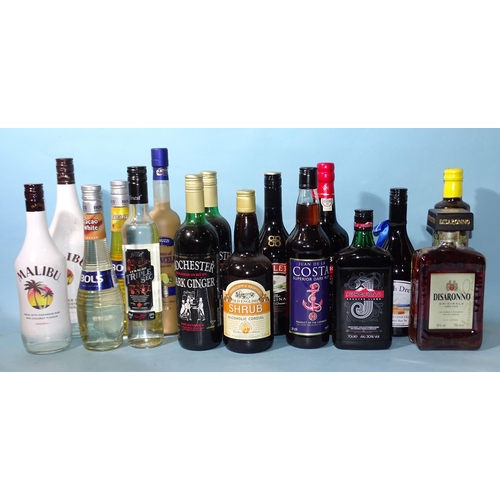 510 - A collection of various spirits and liqueurs.