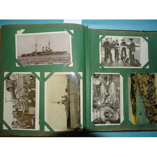 77 - An album of approximately 280 postcards, ships and naval life, Tucks oilettes of cattle, St Albans a... 