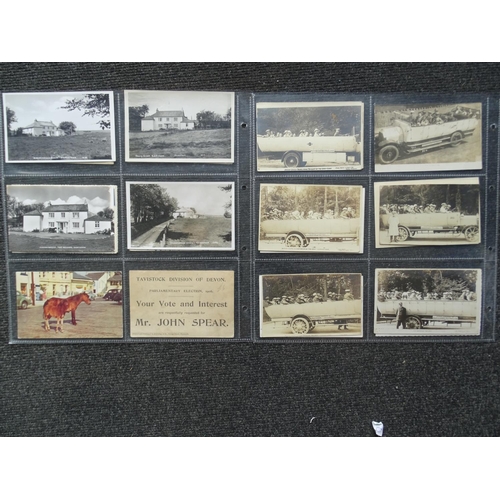 105 - Thirty-three postcards of Princetown and Dartmoor, including a 1906 Parliamentary Election vote requ... 