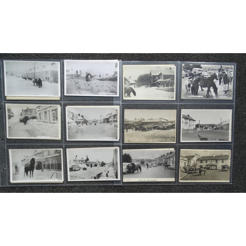 106 - Forty-three postcards of Princetown, including five of the snow in 1916 and six of the snow 1963.... 