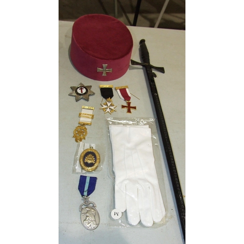 206 - A collection of Masonic regalia, including a Past Provincial Assistant Grand Chaplain, Rose Croix, 3... 