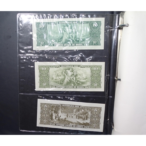 161 - A collection of approximately 150 British and foreign bank notes contained in three folders.... 