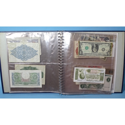 161 - A collection of approximately 150 British and foreign bank notes contained in three folders.... 