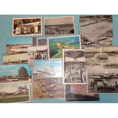 110 - A quantity of mainly mid- to later-20th century aviation postcards, cigarette cards and other epheme... 