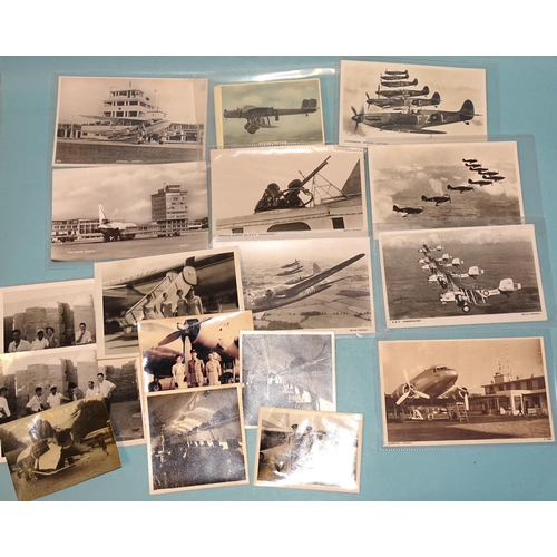 110 - A quantity of mainly mid- to later-20th century aviation postcards, cigarette cards and other epheme... 