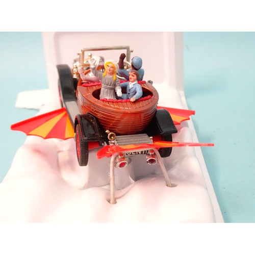 244 - Corgi Toys, no.266 Chitty Chitty Bang Bang, with four figures, front, side and rear wings, boxed wit... 