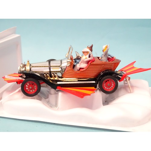 244 - Corgi Toys, no.266 Chitty Chitty Bang Bang, with four figures, front, side and rear wings, boxed wit... 