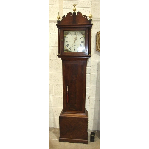 46 - Hayward, Ashford, an antique mahogany longcase clock, the 36-hr chain-driven bell-striking movement ... 