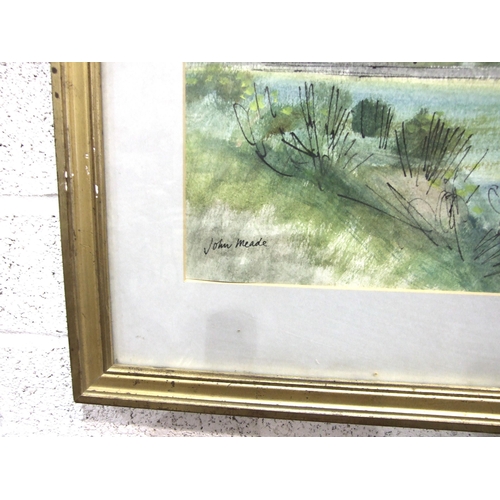 80 - John Meade (1909-1982) RICHMOND HILL Signed watercolour and pen, 34.5 x 49cm.