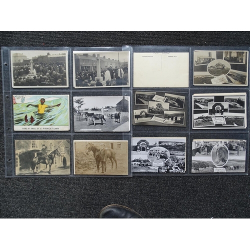 112 - Thirty-three postcards of Princetown and Dartmoor, including a 1906 Parliamentary Election vote requ... 