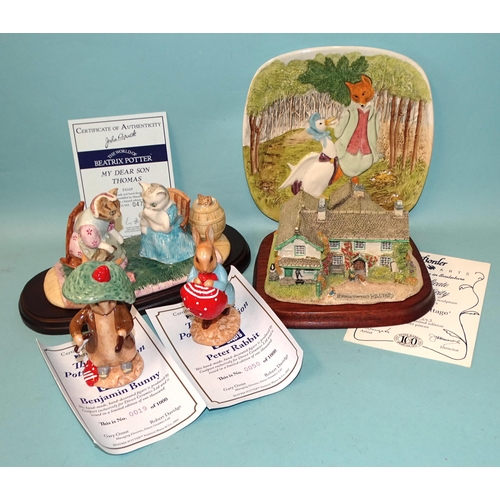 181 - John Beswick, a limited-edition 'The World of Beatrix Potter' figure group 'My Dear Son Thomas' 477/... 