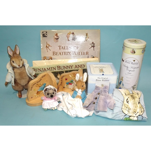 183 - A collection of Beatrix Potter modern merchandise, comprising Rainbow Designs Original Peter Rabbit ... 