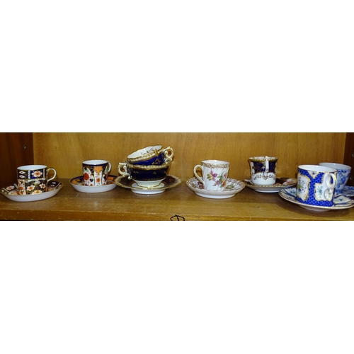 85 - A collection of mainly 20th century cabinet cups and saucers, including Royal Crown Derby, late Dres... 