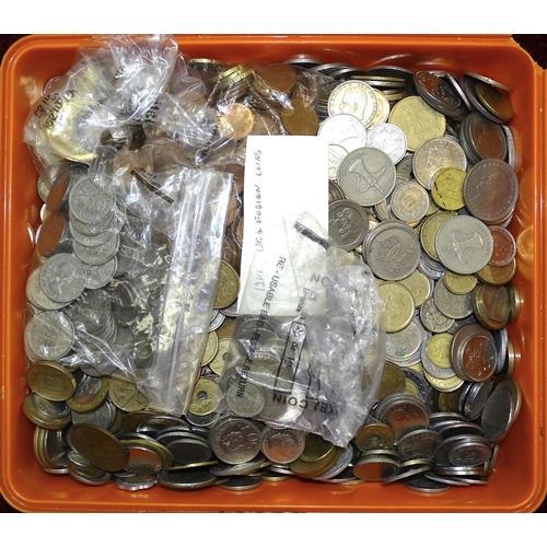 98 - A large collection of British, USA and other foreign coinage, the contents of two tins.... 