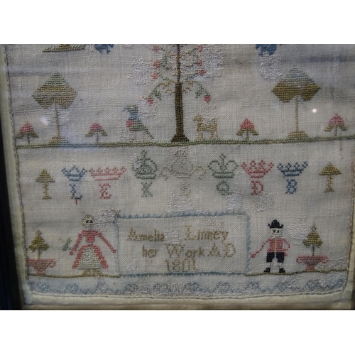 27 - A Georgian sampler by Amelia Linney, 