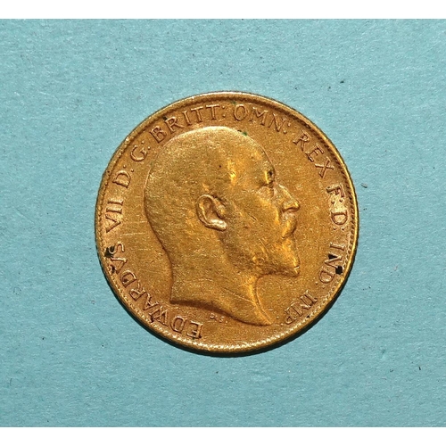 325 - An Edward VII 1910 half-sovereign.