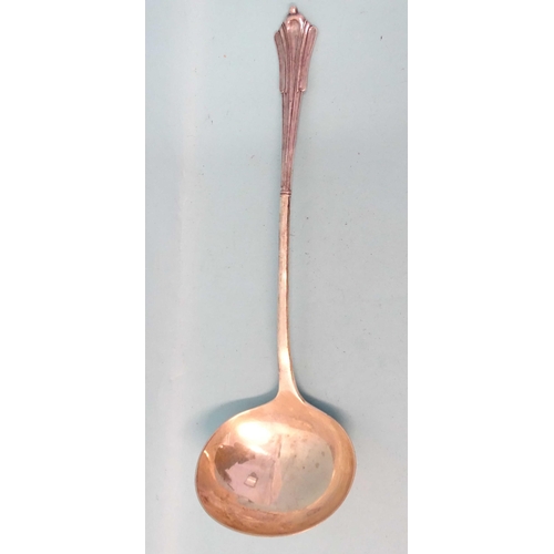 358 - A late-Victorian ladle, Walker & Hall, Sheffield 1891, ___8.43oz.