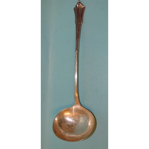 358 - A late-Victorian ladle, Walker & Hall, Sheffield 1891, ___8.43oz.