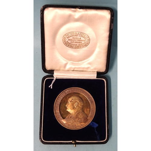 330 - The E J Fox medal awarded by the Institute of British Foundrymen to Professor Thomas Turner MSc. 193... 