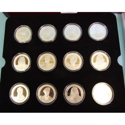 478 - The Royal Mint, a set of twenty-four sterling silver proof £5 crown collection 