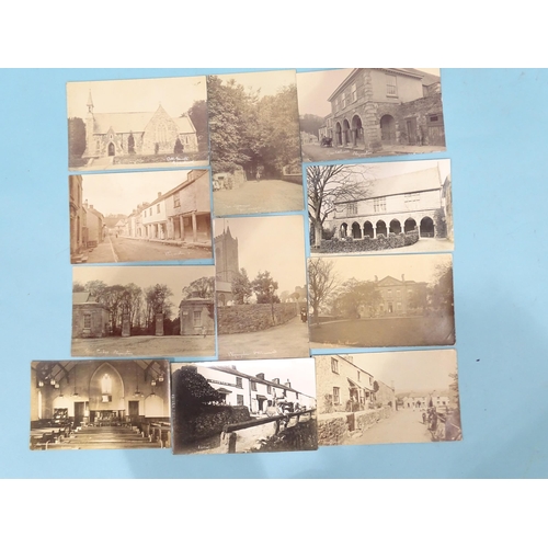 108 - Nineteen W R Gay RP postcards of Plympton and area: Plympton House, Guildhall, Grammar School, churc... 