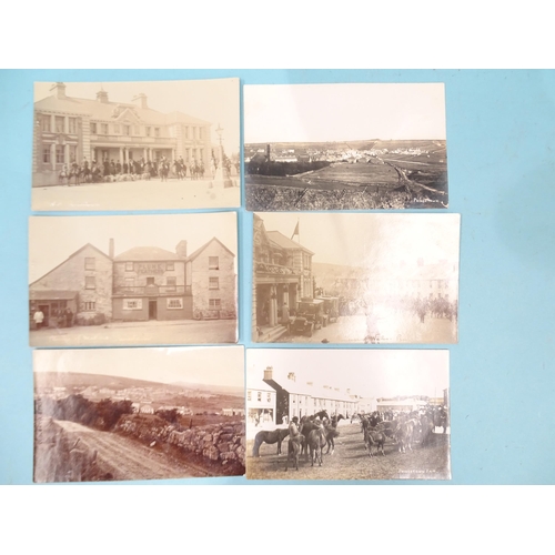 109 - Eleven W R Gay RP postcards of Princetown and area, including Plume of Feathers, arrival of the Prin... 