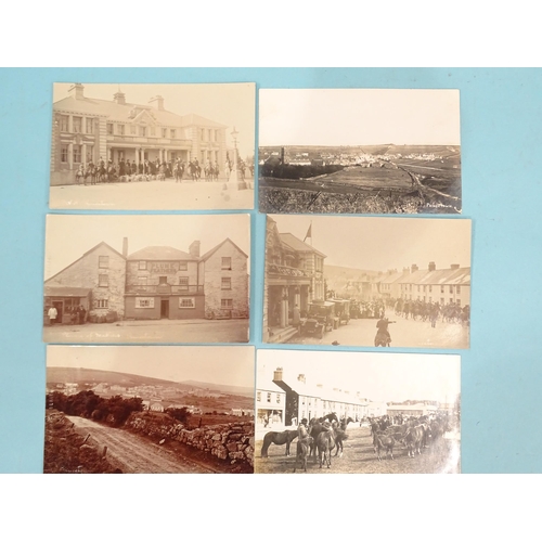 109 - Eleven W R Gay RP postcards of Princetown and area, including Plume of Feathers, arrival of the Prin... 