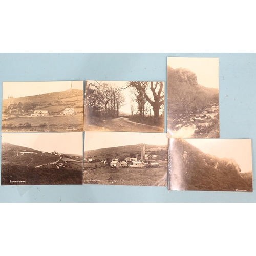 111 - Twelve W R Gay RP postcards of Shaugh Prior: church and post office, bridge (x5), cross, village vie... 