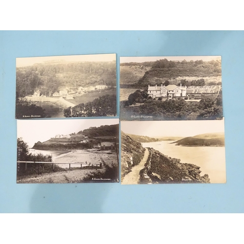 118 - Ten W R Gay RP postcards of Salcombe: St Elmo, South Sands lifeboat station, Salcombe Harbour (x2) a... 