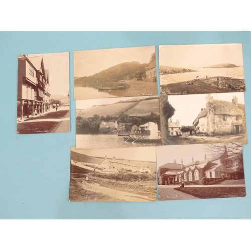 119 - Fifteen W R Gay RP postcards of South Hams villages: Portlemouth, Ipplepen, Challaborough, Ringmore,... 