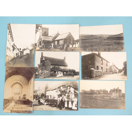 120 - Twelve W R Gay RP postcards of the South Hams area: Isington, Ideford, Ogwell, South Milton, Wo... 