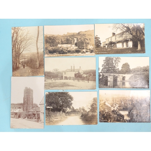 122 - Fifteen W R Gay RP postcards of Staverton area, including Staverton church, bridge, vicarage, Landsc... 