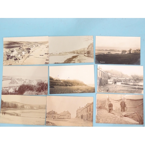 127 - Twenty-one W R Gay RP postcards of Torcross, including one of a whale and fishermen (+ one reproduct... 