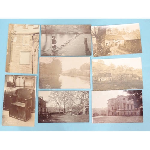 129 - Fourteen W R Gay RP postcards of Totnes and area, including Fore Street, Sharpham, Dartington and Tu... 