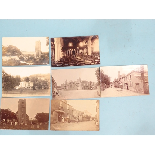 130 - Thirteen W R Gay RP postcards of Totnes area: Halwell, Morley, Broadhempston, Fellaton House, Bowden... 