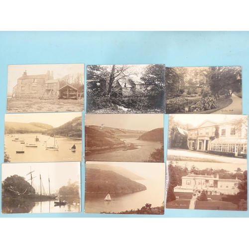 132 - Twenty-two W R Gay RP postcards of Yealmpton, the rivers Yealm and Kitley, Gnaton Hall.... 