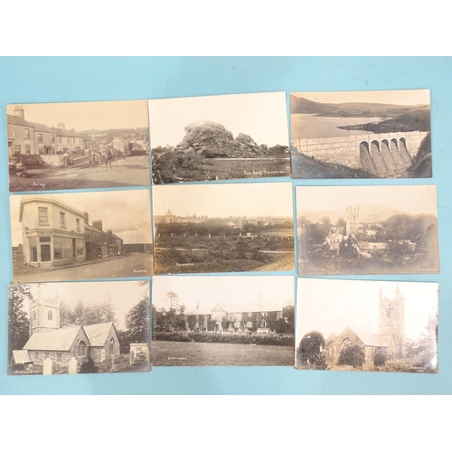 133 - Twenty-six W R Gay RP postcards of Yelverton and area: Yelverton Rock, Leg O'Mutton, Clearbrook, Wal... 