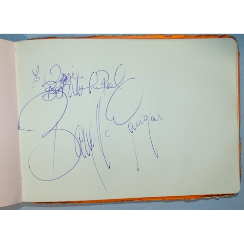 175 - A small autograph book containing autographs of George Best, Kevin Keegan, Ron Greenwood, Kenny Dalg... 