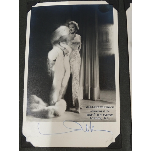 176 - Two albums of film, stage and screen autographs, including: Moira Shearer, Jessie Matthews, Gracie F... 