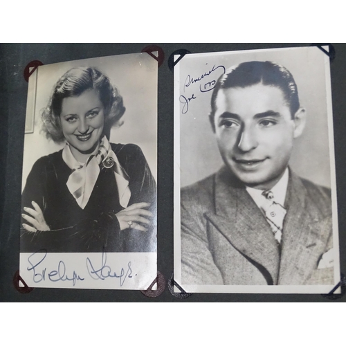 176 - Two albums of film, stage and screen autographs, including: Moira Shearer, Jessie Matthews, Gracie F... 