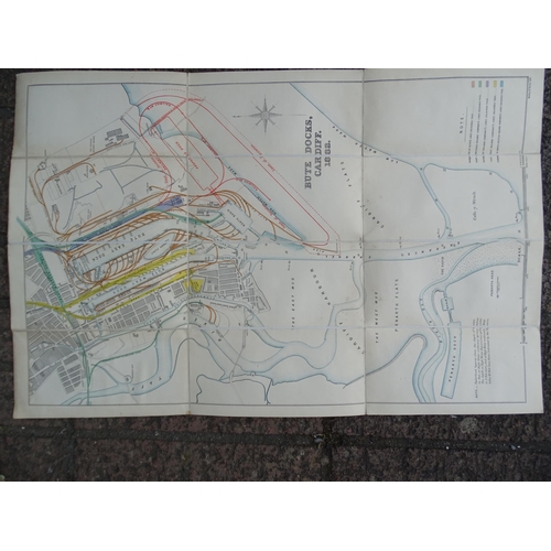 181 - A London & St Katherine Docks Co. Victoria Dock & Extension map, with leather covers, printe... 