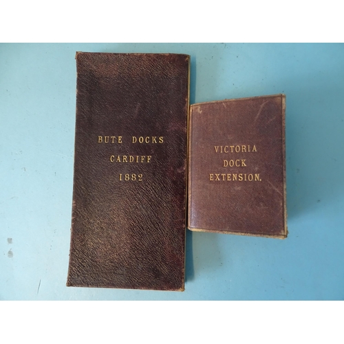 181 - A London & St Katherine Docks Co. Victoria Dock & Extension map, with leather covers, printe... 