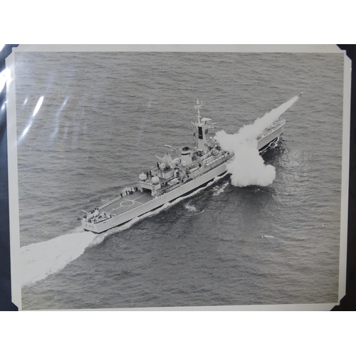 189 - An album of approximately 83 photographs, mainly of RN ships throughout the 20th century, and person... 