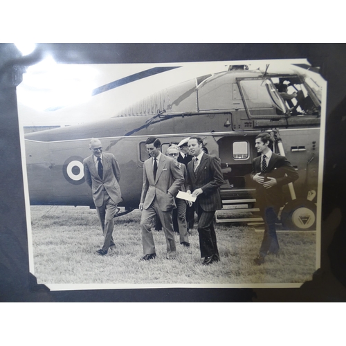 192 - An album of approximately 70 photographs of the Royal Air Force, mainly personnel, including visitin... 