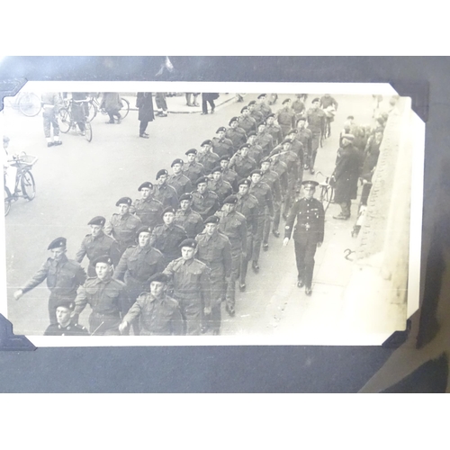 193 - An album of approximately 76 photographs of the Army WWI-WWII, and later.