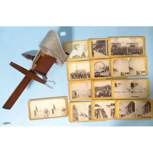 196 - Thirty-two stereoscopic photographic cards by HKSL, London, Works & Studios and others and an Un... 